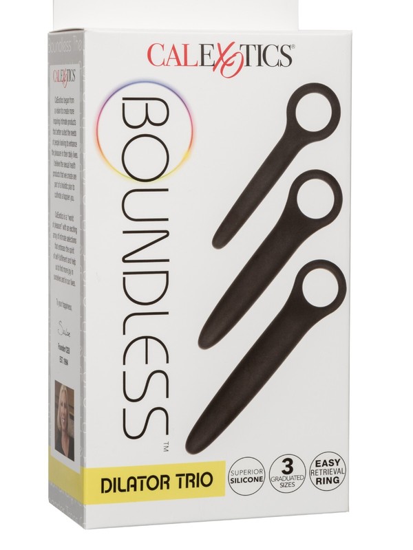 Cal Exotics Boundless Dilator Trio Black - 3pc Graduated Anal Butt Plug Kit gallery