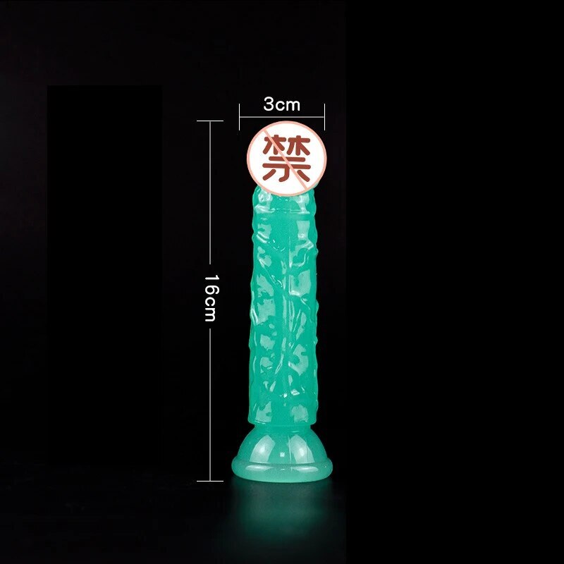 Luminous Suction Cup Dildo Anal Plug Anus Vagin Massage Masturbation Sex Toy