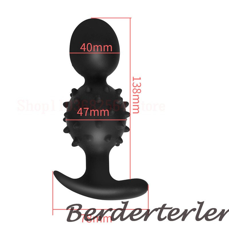 Silicone Rolling Beads AnalPlug Anal Beads Metal Built-In Balls ButtPlug Sex Toy gallery