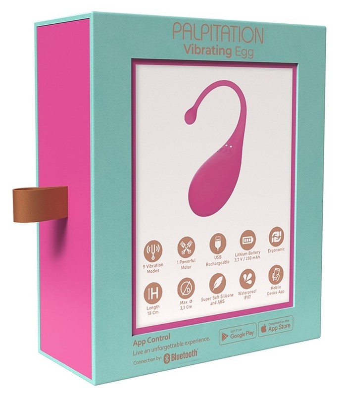 Adrien Lastic Palpitation Pink App Bullet Vibrator 9 Modes Silicone Waterproof gallery