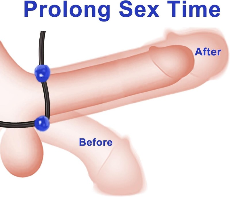 Dark Blue Adjustable Cock Rings for Men Easy to Clean Waterproof Design gallery