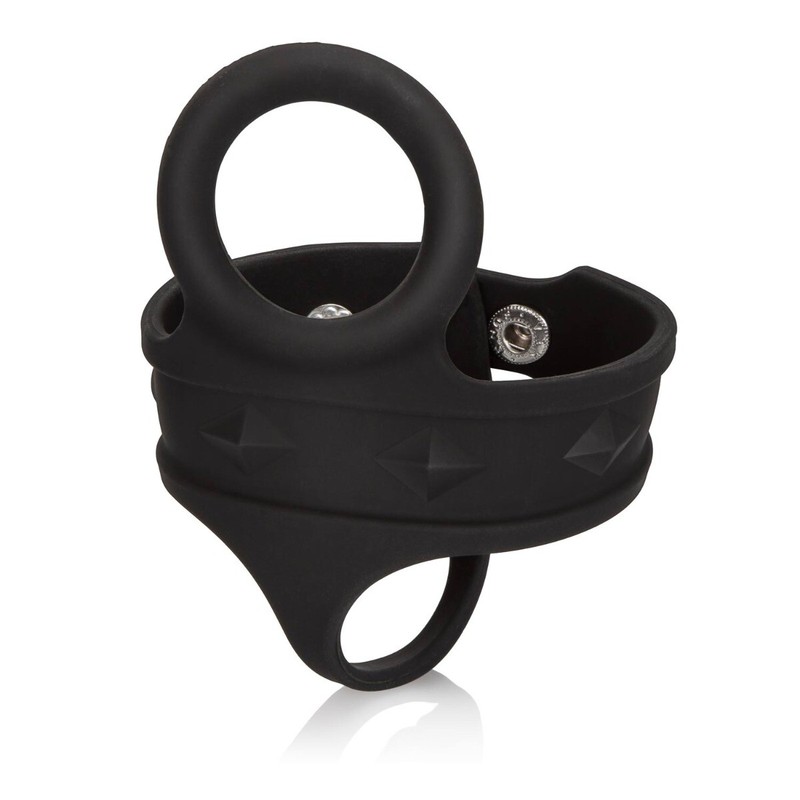 Silicone Tri-Snap Male Penis Erection Enhancer Cock Ring Ball Spreader gallery