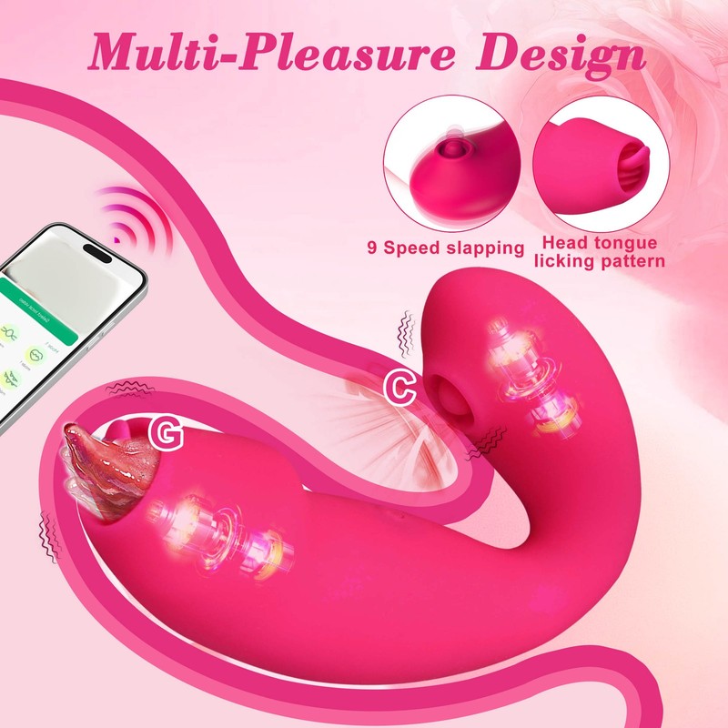 Flapping Rabbit Vibrator Licking Clit G-Spot Massager Dildo Sex Toys for Women
