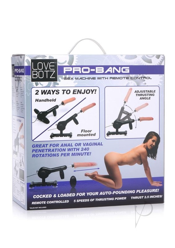 LoveBotz Pro-Bang Plug In Sex Machine with Remote Control – Black