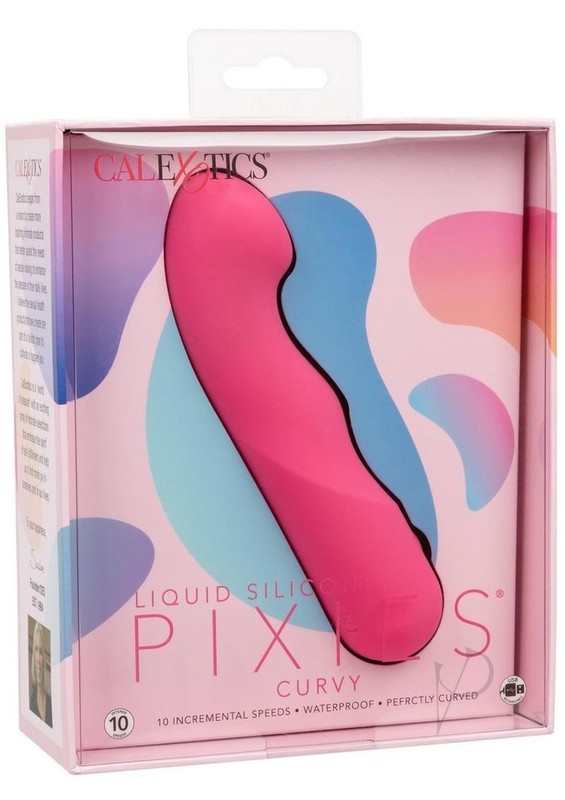 Liquid Silicone Pixies Ripple Rechargeable Vibrator – Pink
