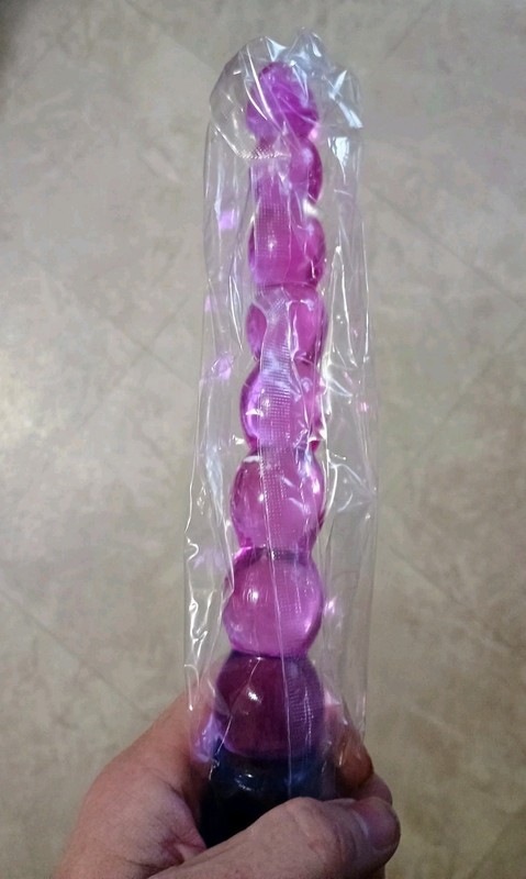 Double Ended Dildo Flexible Anal and Vaginal Use 18.5" Inches Blue Pink gallery