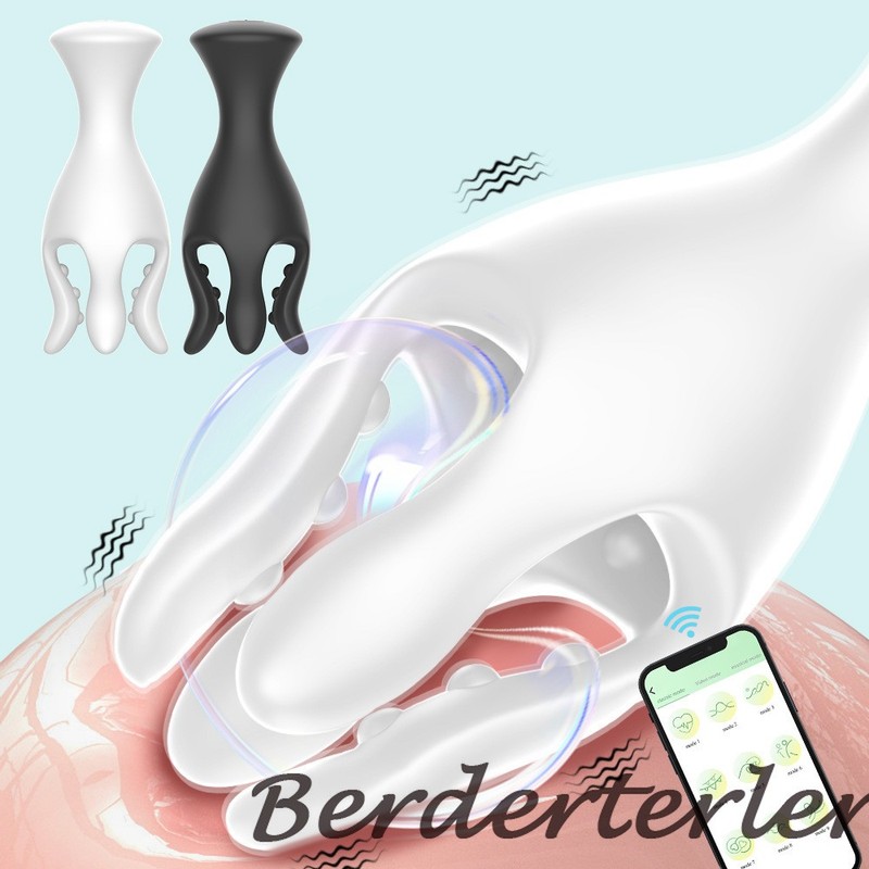Vibrating Glans Massager Penis Desensitization Four-Pronged Exerciser Massager gallery