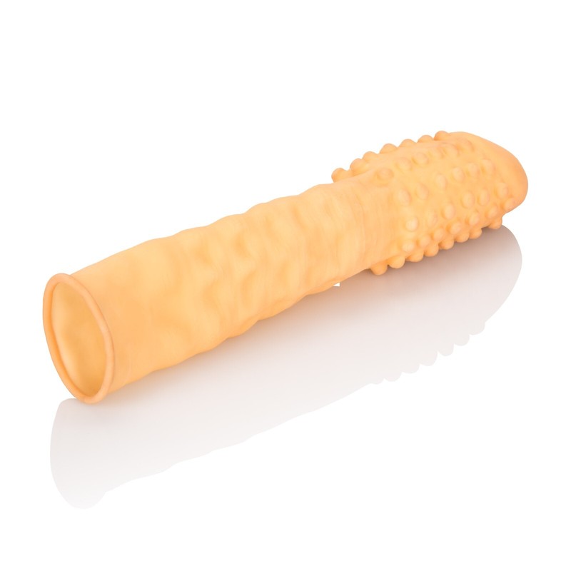 Cal Exotics Nubby Latex Extension Ivory - Add 3" Penis Cock Sleeve gallery