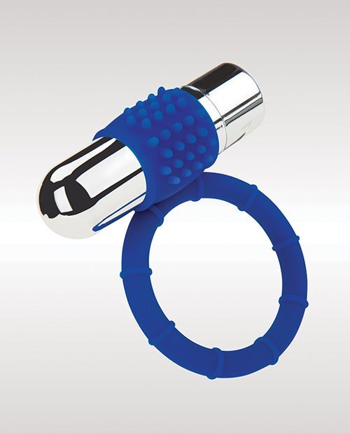 ZOLO Rechargeable Vibrating 3 Speeds Silicone cock ring Male Enhancer Navy