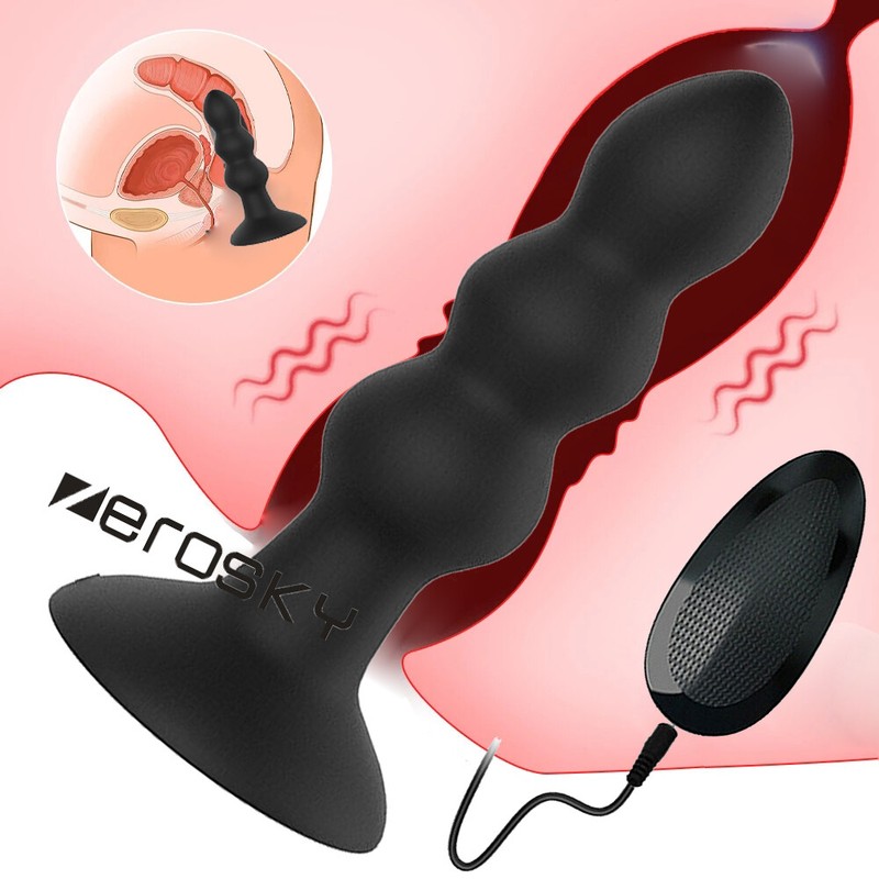 Remote Control Vibrating Prostate Massager Anal Butt Plug Vibrator Dildo Sex-toy