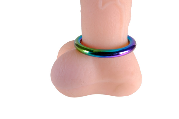 Rainbow Glans Ring Cock Ring Cock Ring Steel Penis Lock Cage Erection USA