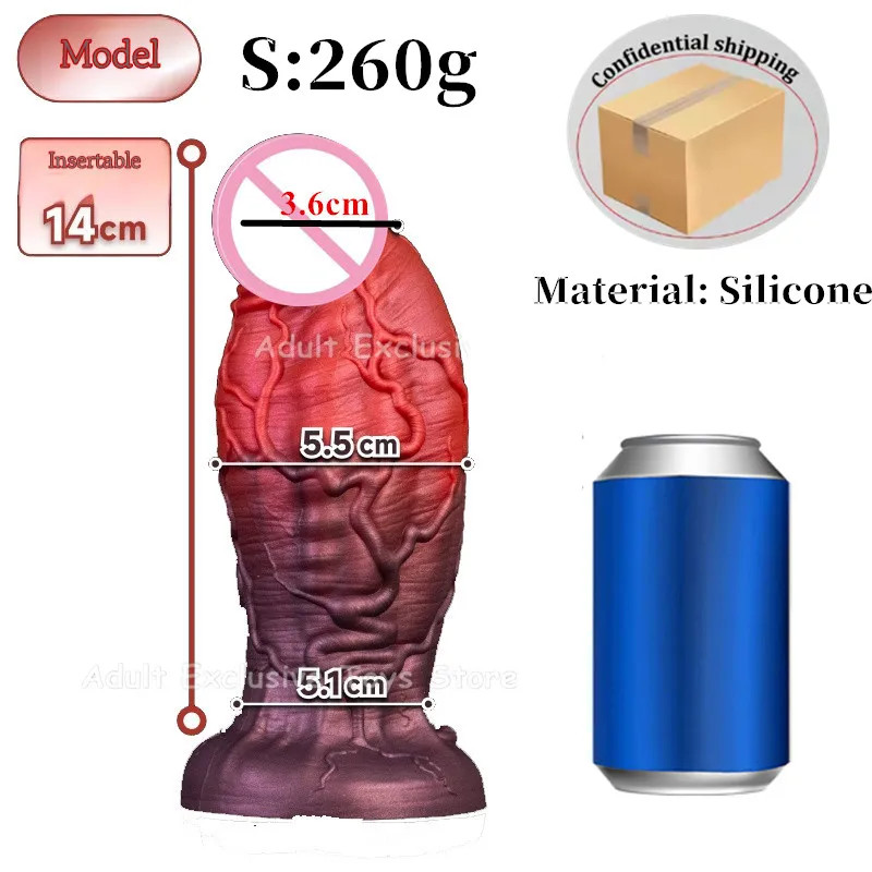 Fantasy Dildo Soft Silicone Penis Anal Plug Deep Stimulator Dilator Masturbator