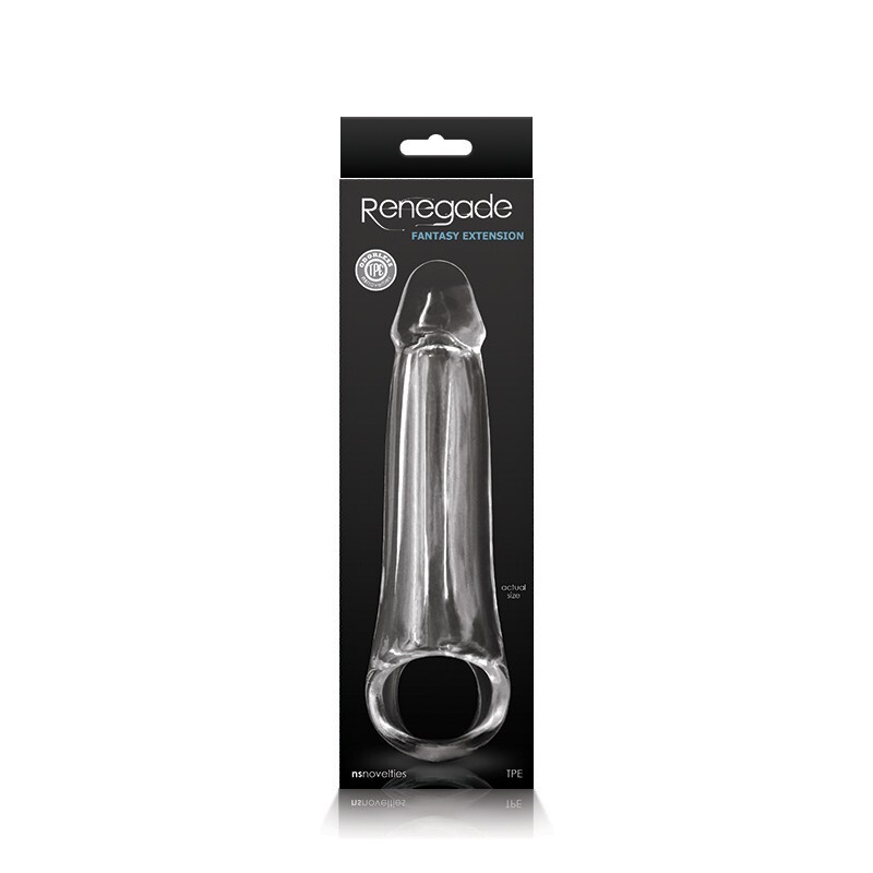 Renegade Ultimately Pleasurable Fantasy Male Penis Extension Medium Clear, New