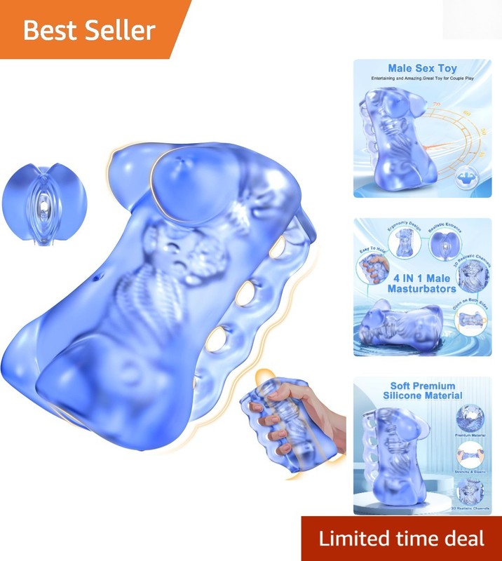 Transparent Soft Sucking Penis Sleeve with Realistic Breasts – Waterproof Design