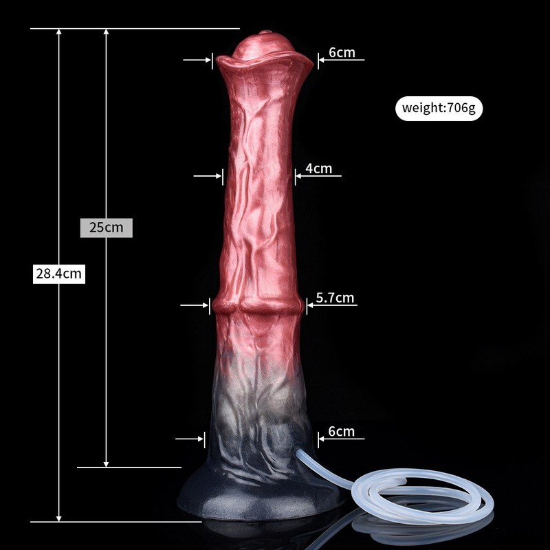 Long Ejaculation Penis Squirting Dildo Silicone Penetration Anal Plug Sex Toys gallery