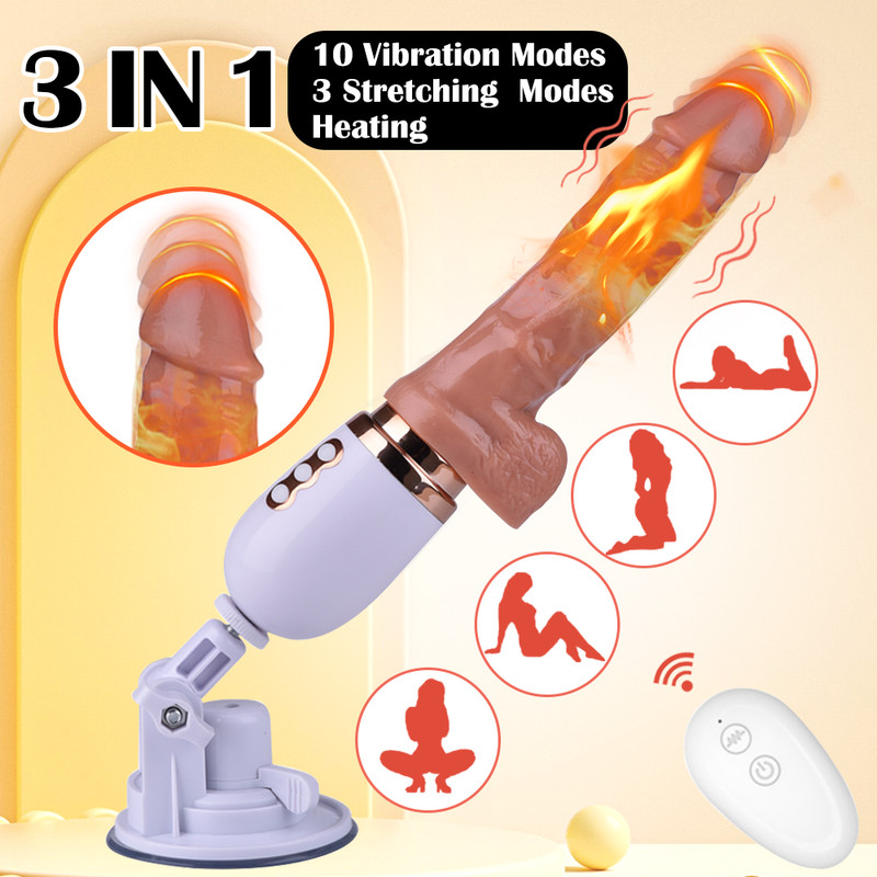 Automatic 7 Thrusting Dildo Sex Machine for Women Hands-Free Sex Toys Heating gallery