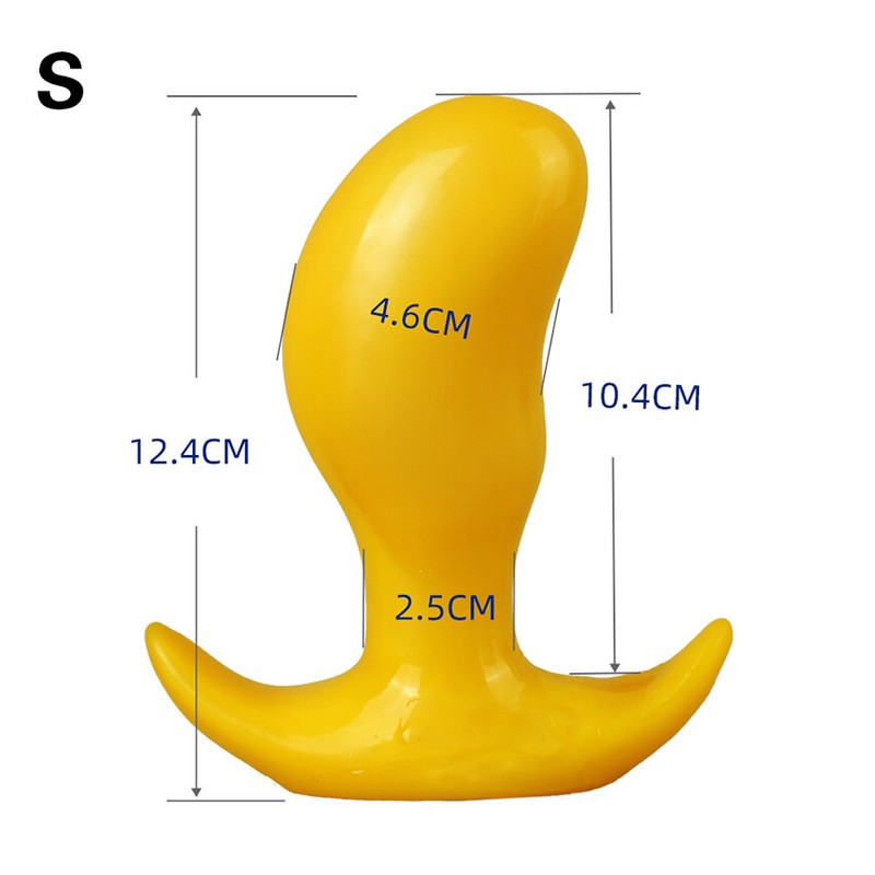 Silicone Huge Anal Butt Plug Golden Mango Vaginal Massager Clit Dildo Anus Toys