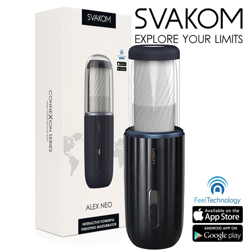 Svakom Alex Neo - Men's Automatic Masturbator with Apps and Interactive Features