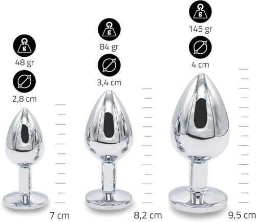 Anal Butt Plug Sex Toys Luxury Jewelry Design Fetish Heart Metal Anal Butt Plug gallery