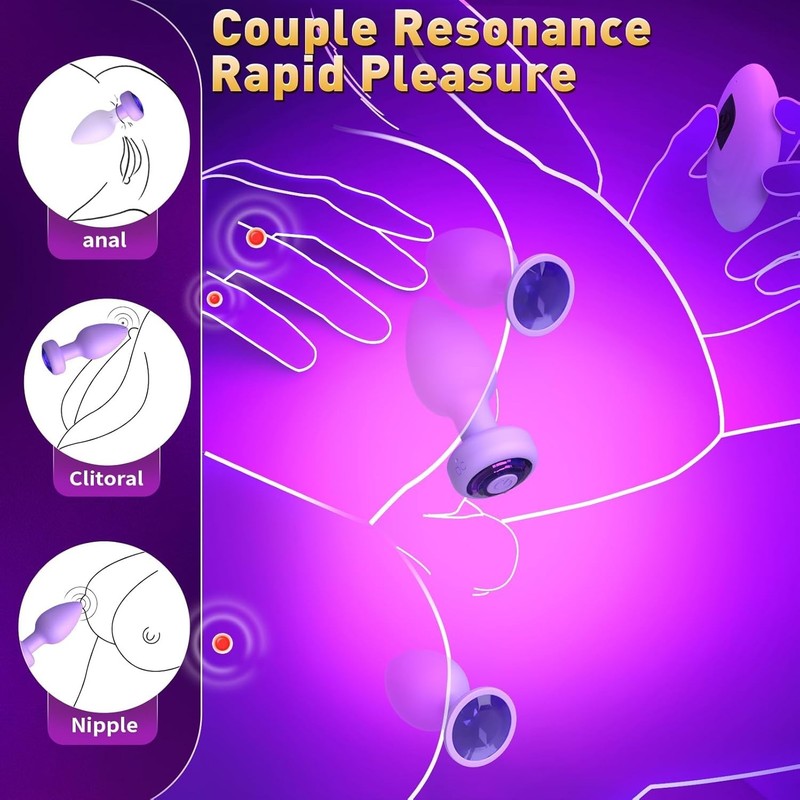 3Pcs Anal Plug Adult Sex Toy,Wireless Remote Control 10 Frequency Vibration gallery