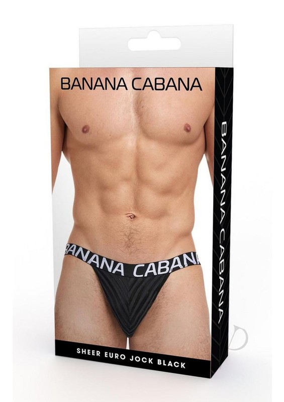 Banana Cabana Poly Jock – Small/Medium – Black