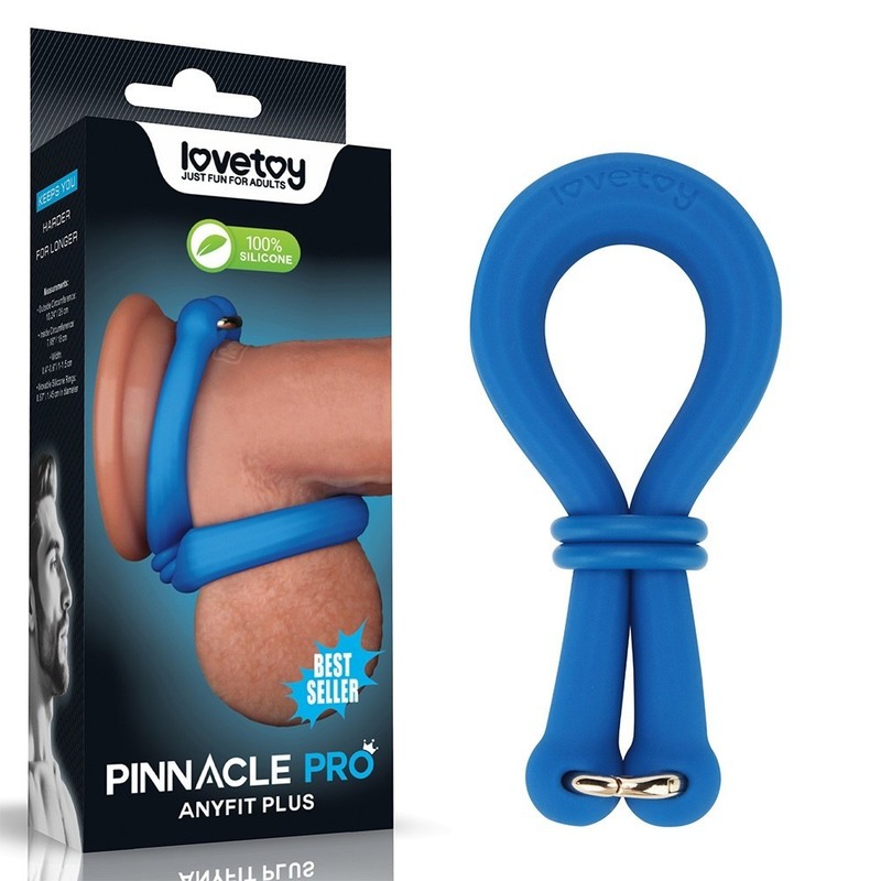 Pinnacle Pro Anyfit Plus Stretcher Silicone Penis and Ball Ring Sex Toy for Men
