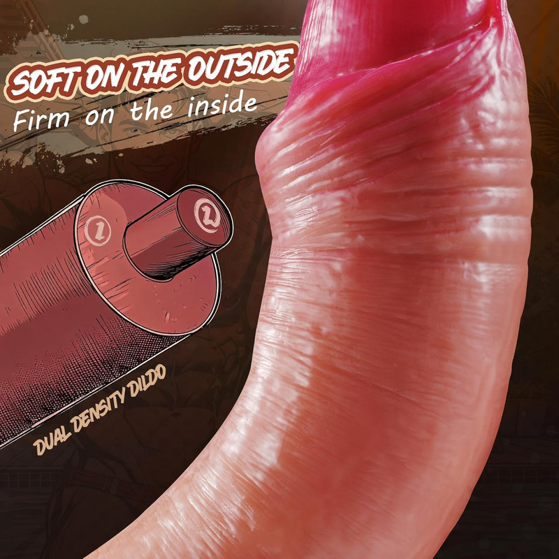 Dildo with Dual-Layer Silicone - 7.8 inch Dildos Womens Sex Toy with Strong Suct gallery