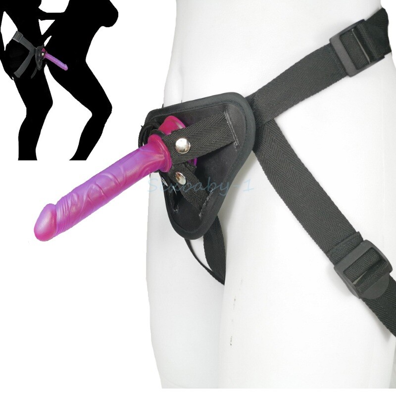Realistic Jelly Dong Strap-On-Dildo-Fake-Men-Penis-Sex-For-Lesbian & Woman_toy