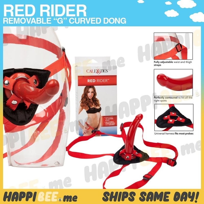 CalExotics Red Rider Strap-on Harness🍯Realistic Dildo G-Spot Dong Sex Toy Kit