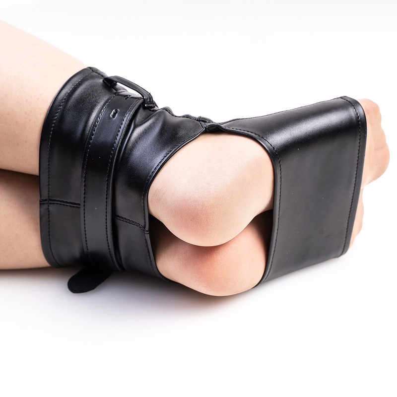 PU Leather Performance Foot Ankle Cuffs Roleplay Props BDSM Adjustable Belt gallery