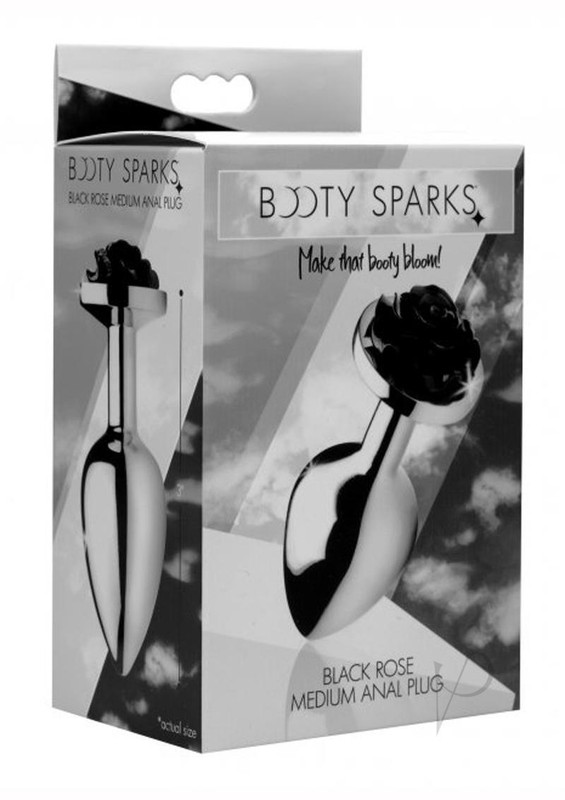 Booty Sparks Black Rose Anal Plug Md