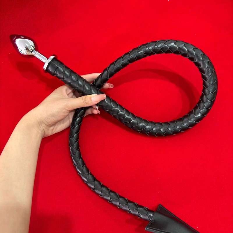 Tail Anal Butt Plug Long Devil Whip Spanking Torture Slave Cosplay BDSM Bondage gallery