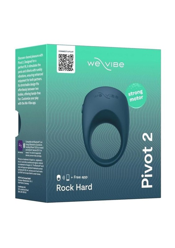 We-Vibe Pivot 2 Rechargeable Silicone Vibrating Cock Ring – Slate