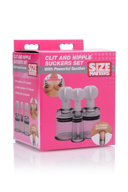 Fetish Clit and Nipple Suckers Set Suction Pump Enlarger Bondage Sex Toys gallery