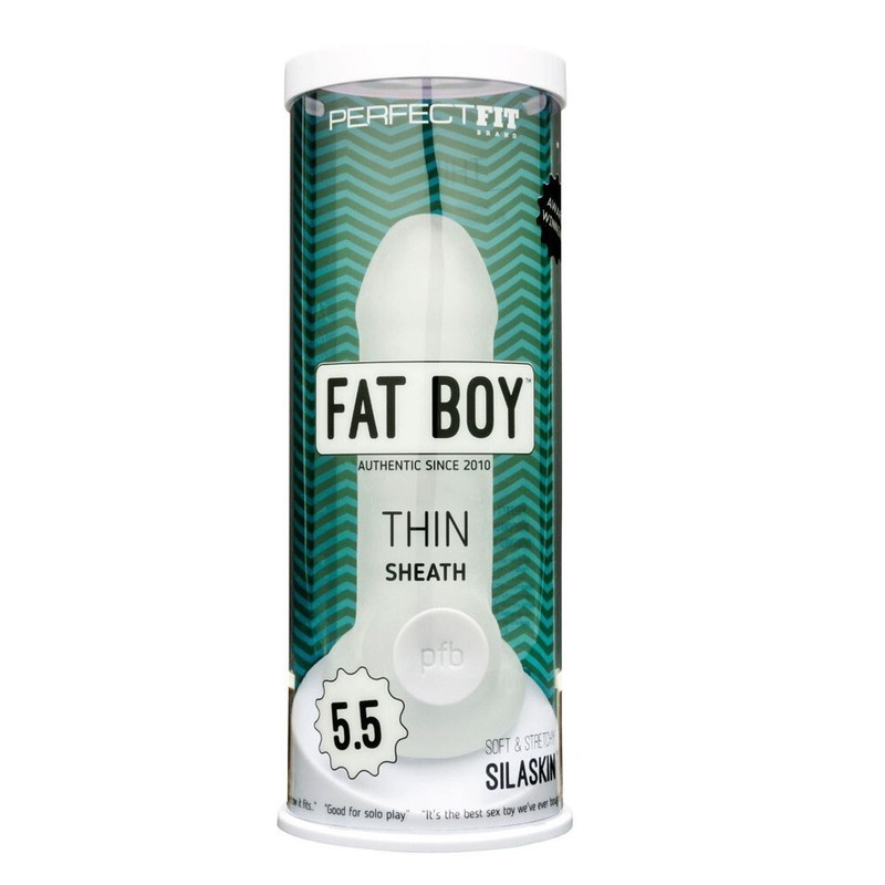 Perfect Fit Fat Boy Thin 5.5&Prime; Penis Sleeve Clear