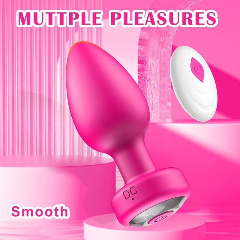 Remote Control Vibrating Anal Plug, Small Vibrator Butt Plug Sex Toys, 10-Speed gallery