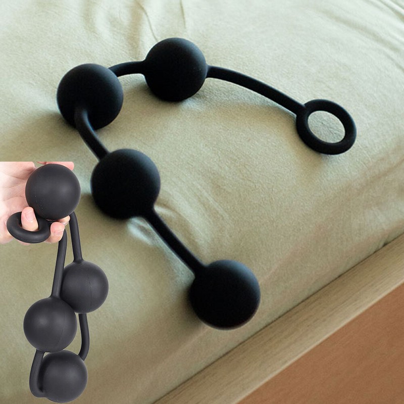 S/M/L Anal Beads Silicone Huge Ball Butt Plug Expander Sex Toy Bondage stretcher
