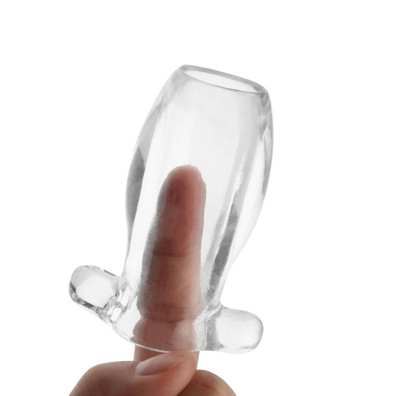 PeepHole Clear Hollow Anal Butt Plug Dilator Expansion Tunnel