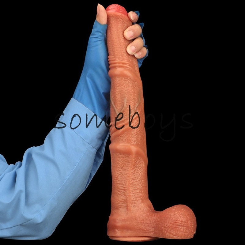 14.5" Giant Long Dildo Big Penis Thick Wide Dong King Cock Dick Women Sex Toy gallery