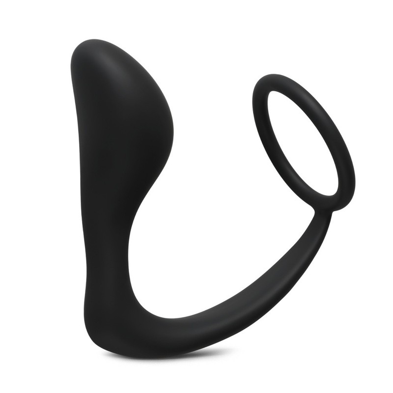 Silicone Cock Ring with Bulbous Prostate Massager Penis & Anal Butt Plug Sex Toy