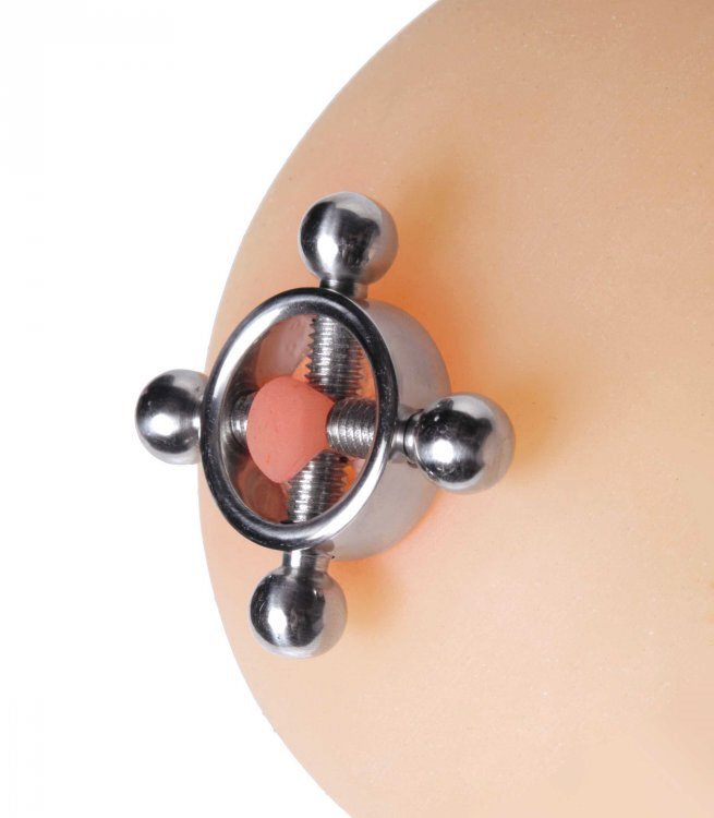 Stainless Steel Metal Breast Nipple Clamps Clips Press Bondage Sex Toys