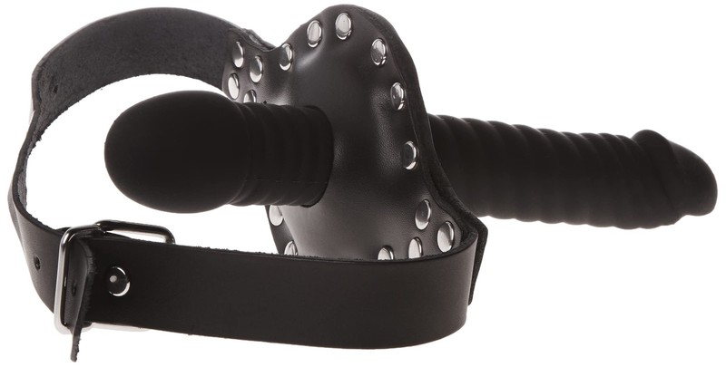 Strict Leather Ride Me Mouth Gag with Dildo, Black (AC735)