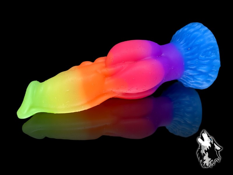 Knotted Werewolf Jacob Dildo – Handmade USA – Adult Sex Toy Platinum Silicone