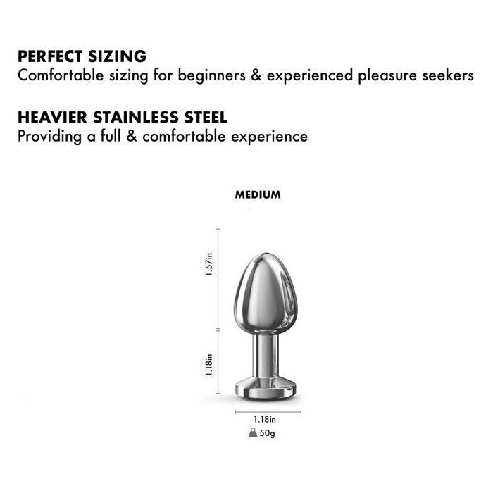 Butt Plug Anal Toy Colorful Jewel Metal Stainless Sex Toys For Women Men Couples gallery