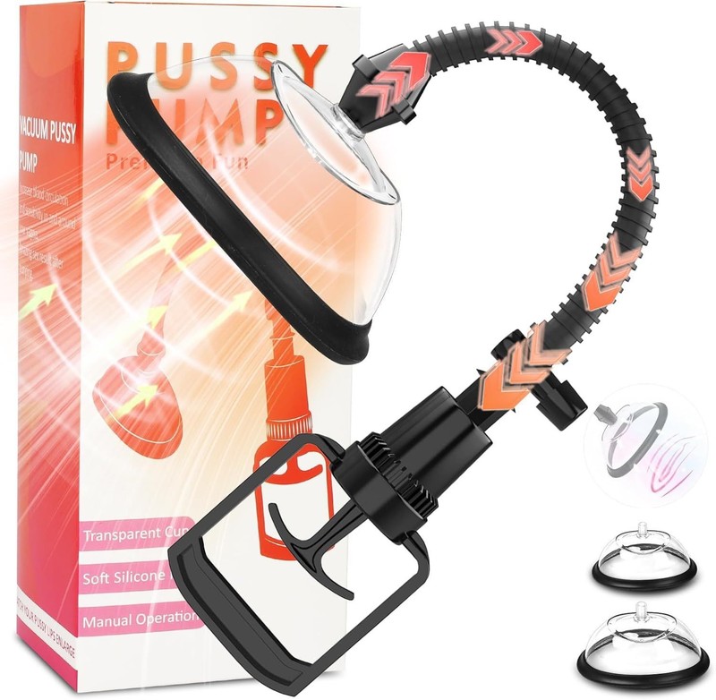 Breast Enlarger Pump Clit Stimulation Massager Dual Cup Kits Enhancement Vacuum