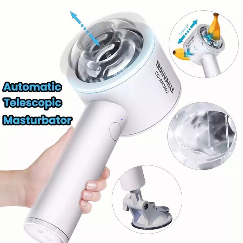 Male Masturbater Automatic Telescopic Cup Oral Sex Toy Masterbator Handfree US