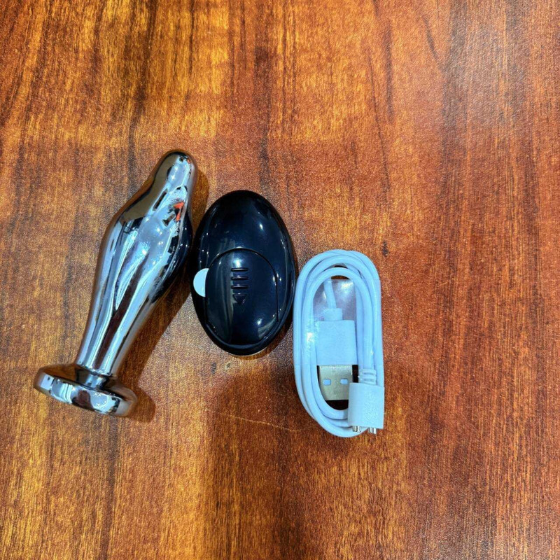 Metal Anal But Plug Vibrating Buttplug G-spot Massager Sex Toys for Men Women gallery
