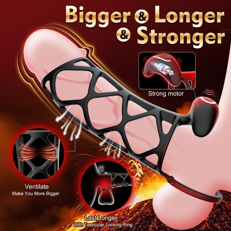 Couple Vibrator G-spot Dildo Massager Penis Cock Ring Adult Sex Toys For Men US gallery