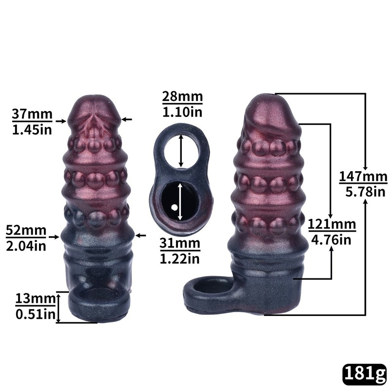 5.78'' Fantasy Cock Sleeve Male Penis Enlarge Sheath Enhancer Bigger for Men gallery