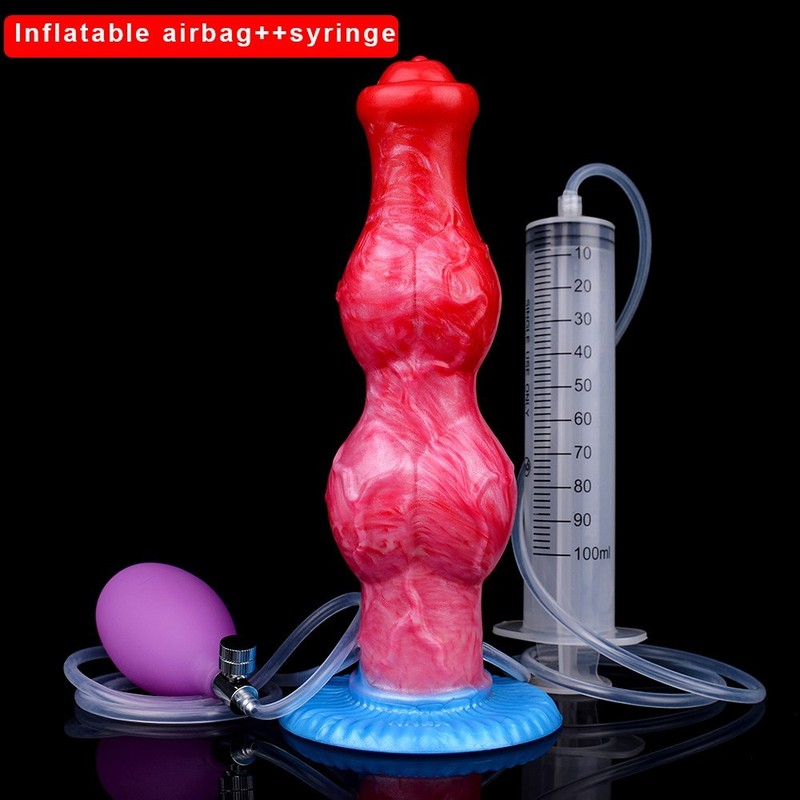 Huge Squirting Dildo Inflatable Dildo Bigger Penis Ejaculating Anal Plug Sex Toy